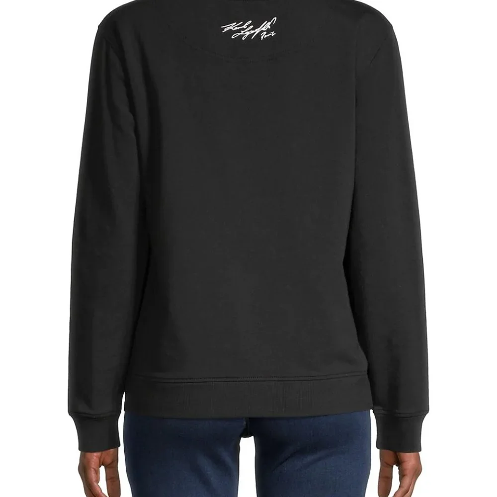 Karl Lagerfeld Paris Sunset Eiffel Cotton-Blend Sweatshirt - Picture 2 of 14